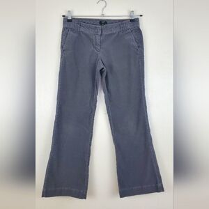 J. Crew Y2K Corduroy Pants Gray Bootcut City Fit Minimalist Size 2